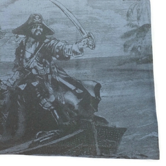 Gildan Noah's Ark Pirates 4D Blue Short Sleeve Crew Neck Graphic T Shirt Mens - Picture 5 of 12